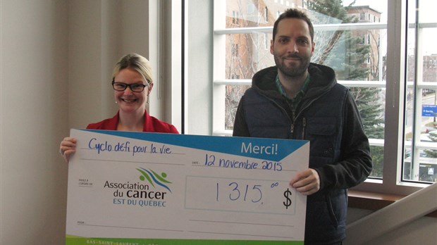 1315$ pour l'Association du cancer de l'Est du Québec 