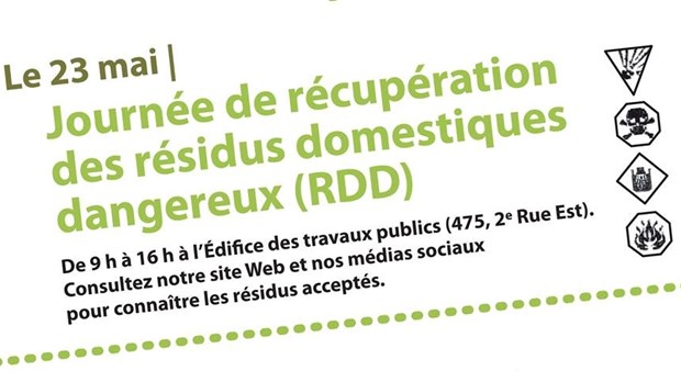 Prochaine journée de récupération de résidus domestiques dangereux