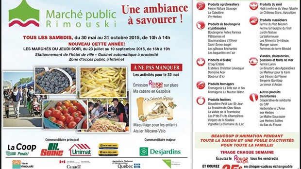Le Marché public de Rimouski ouvre aujourd'hui