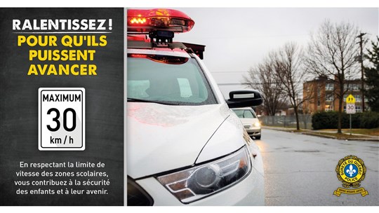 La Sûreté du Québec vous souhaite une rentrée scolaire tout en prudence 