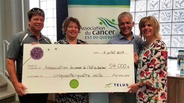 L’Association du cancer de l’Est du Québec reçoit 54 000 $ de TELUS 